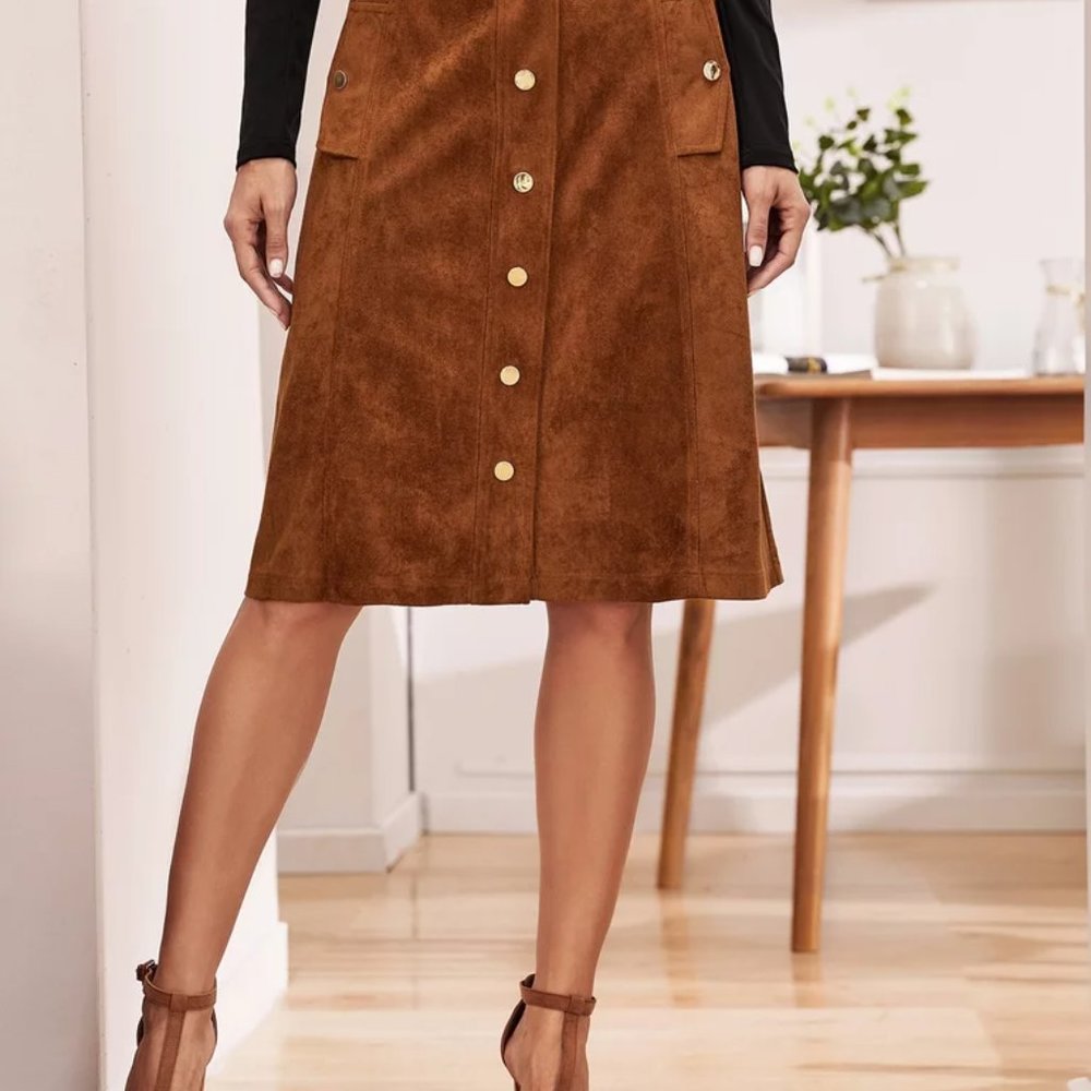 Shein Brown suede - Size XS Skirt